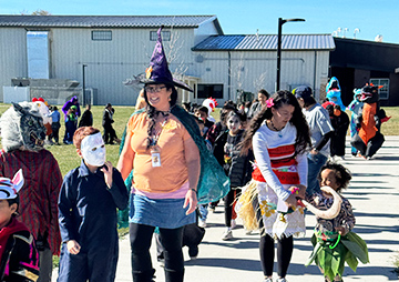 Halloween parade at school