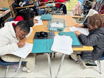 Students working at their desks