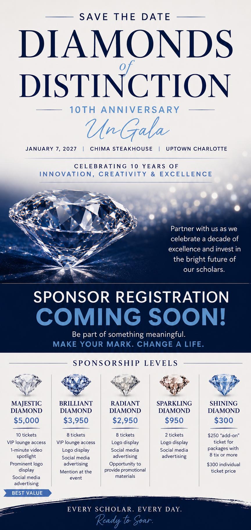 Save the Date - Diamonds of Distinction 10th Anniversary UnGala