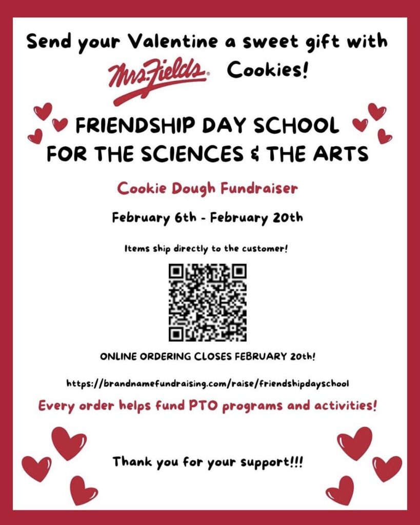 Order Cookie Dough Online Fundraiser flyer