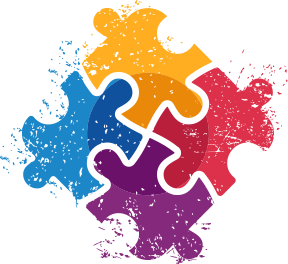 four puzzle pieces put together