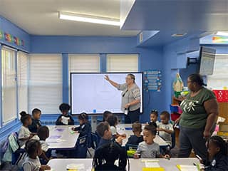 Teacher and students in classroom