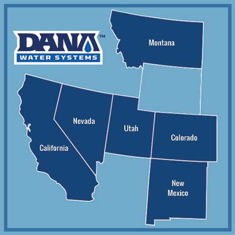 map of states Dana Water works in