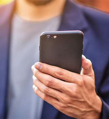 A person on a cell phone