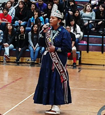 Student dressed in beautiful native Indian attire