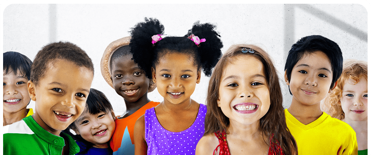 group of smiling children
