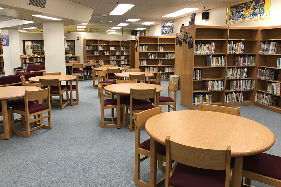 Tables in the school library