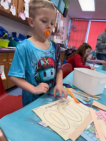 Student working with a ringpop
