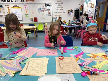 three students working together