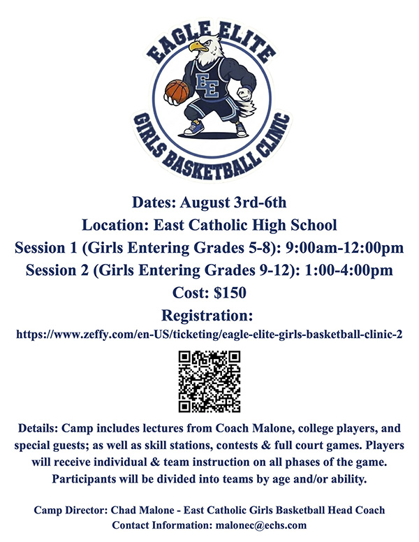 Eagle Elite Girls Basketball Clinic flyer