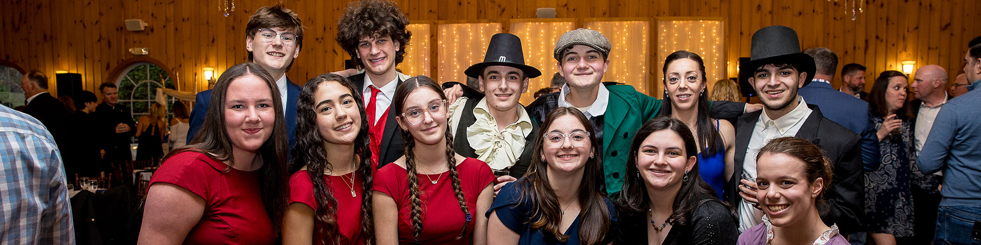 Group of happy student actors