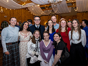 Group of student actors posing for a picture
