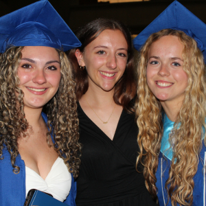 students in graduation cap and gown