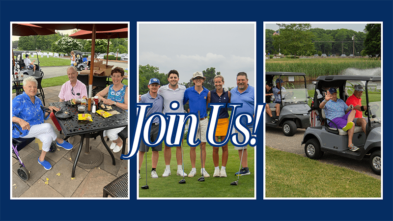 Join Us text over the top of golf pictures