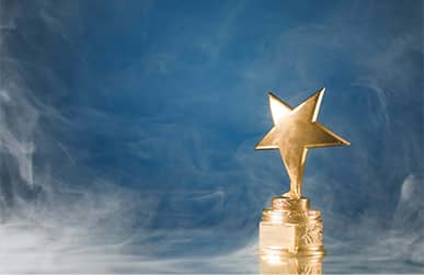 Gold star trophy