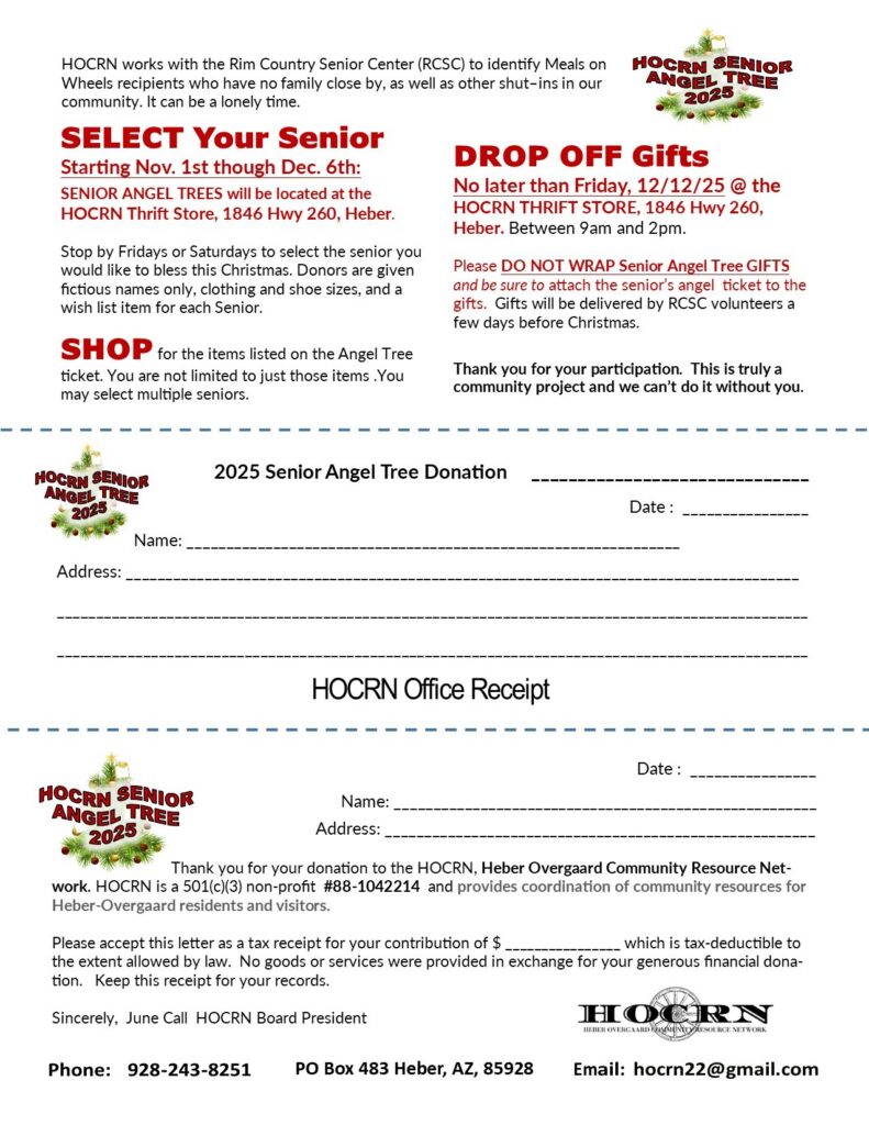 2025 HOCRN Senior Angel Tree