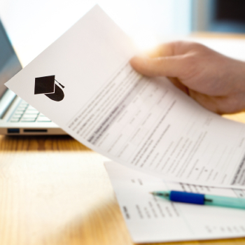 applicant filling out a form