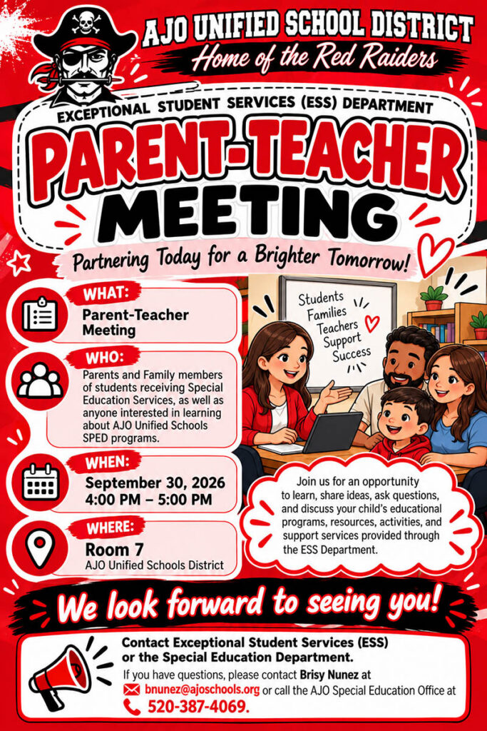 Parent Teacher Meeting flyer