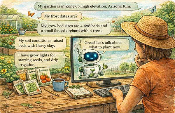 Prompt AI for your specific garden in zone 6b