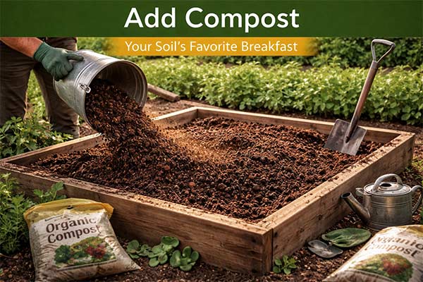 adding compost