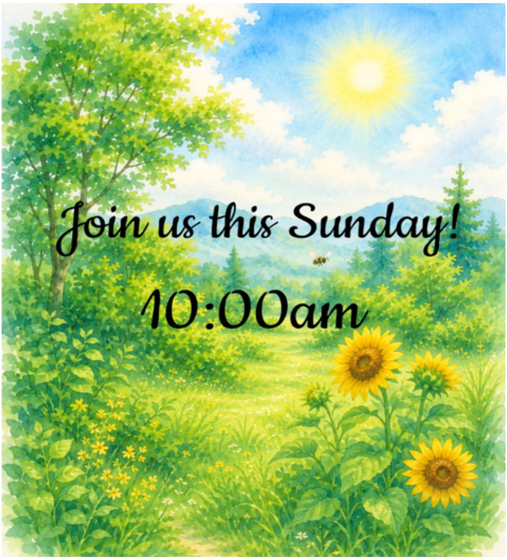 Join us this Sunday! 10:00 a.m.