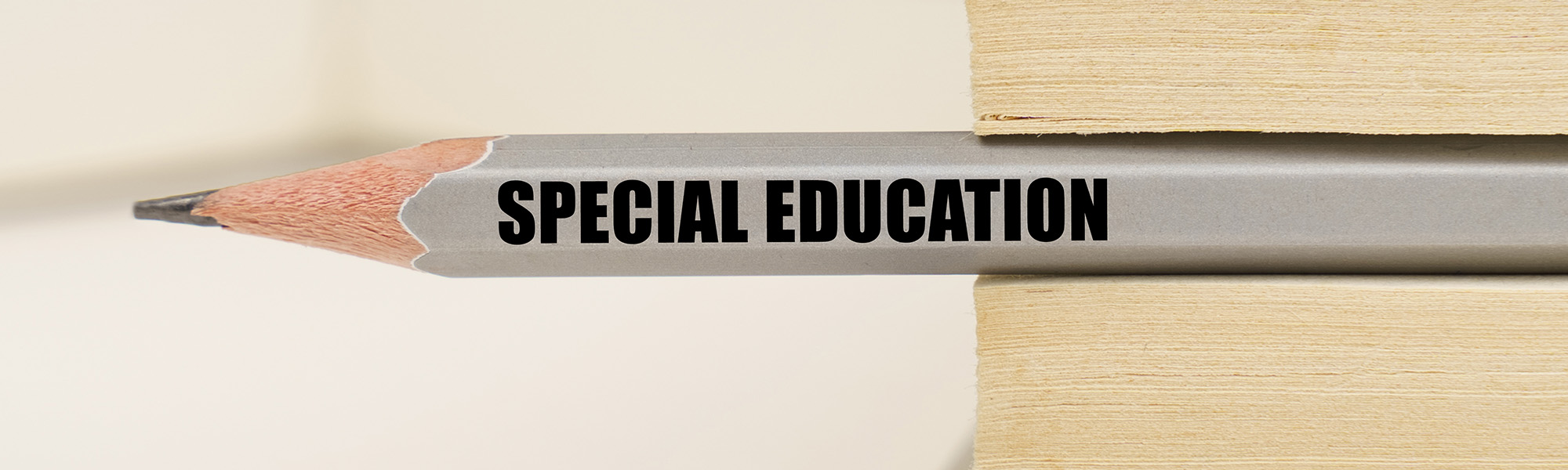 pencil that reads special education inside a book