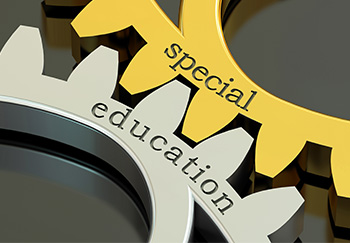 interlocking gears with the words special education