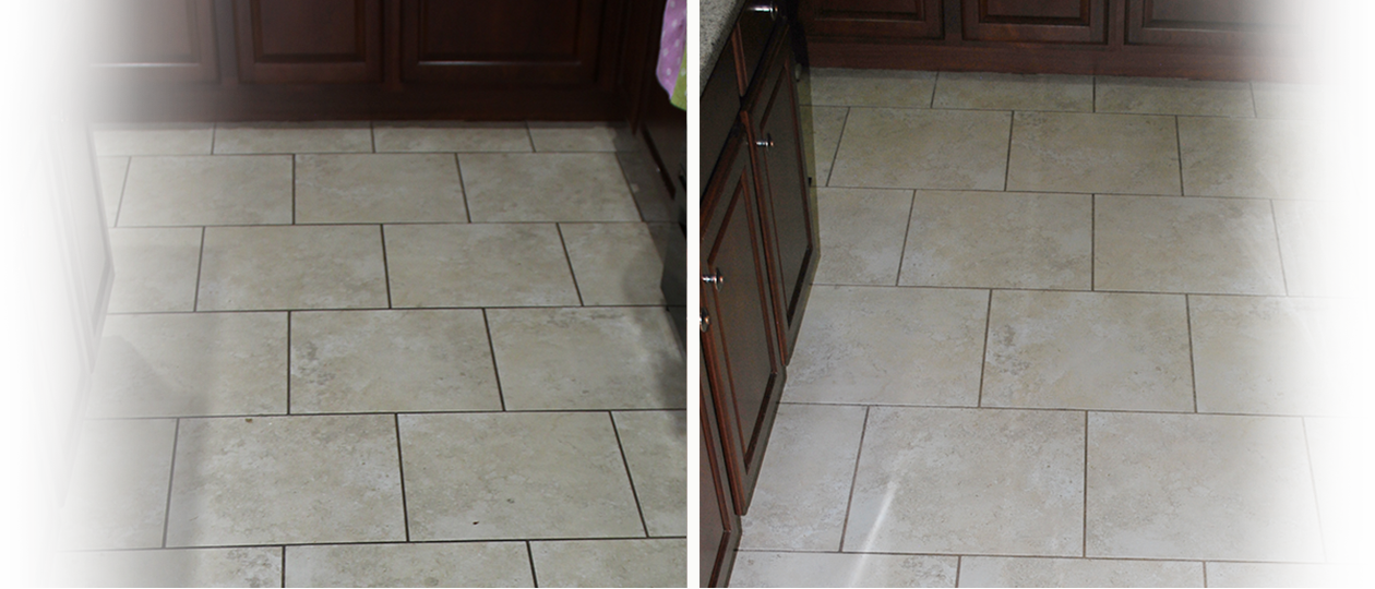 Before and After Tile Cleaning comparison