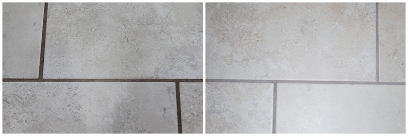Tile before and after
