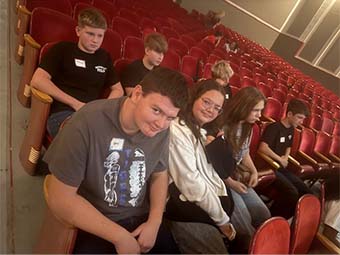Students sitting in a theater