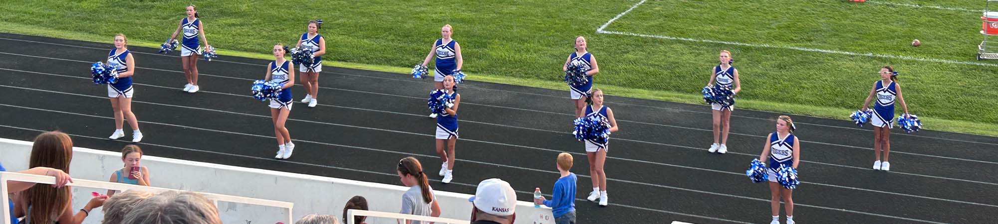 Cheerleaders on field