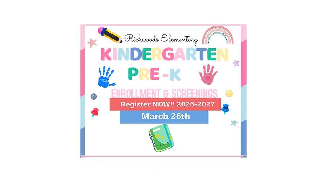 Kindergarten and Pre-K Enrollment & Screenings - Register Now, March 26