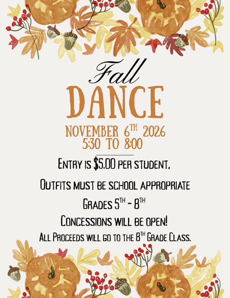 Fall Dance flyer