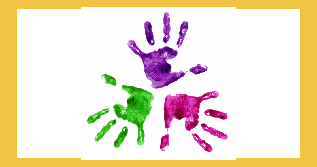 handprints of different colors