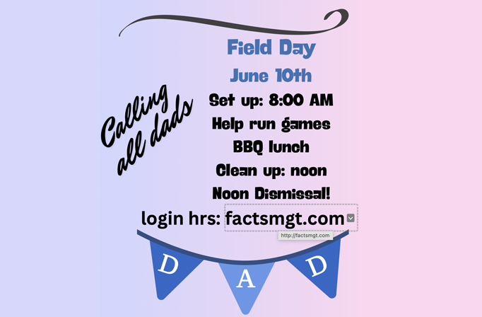 Calling All Dads: Field Day Volunteers