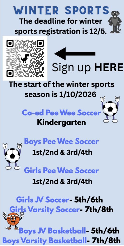 Winter Sports Registration flyer