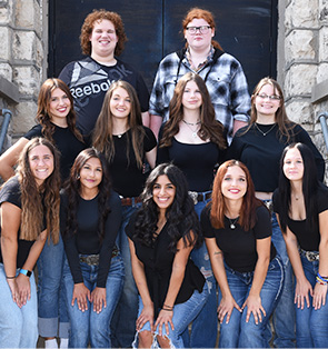 Members of the yearbook team