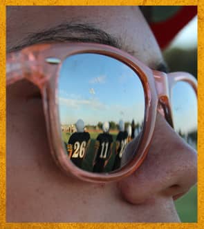 Student wearing sunglasses