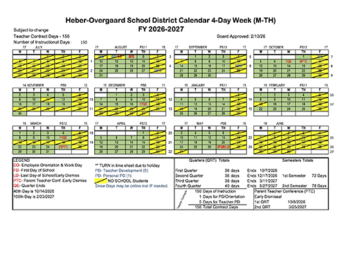 District Calendar 2026-2027