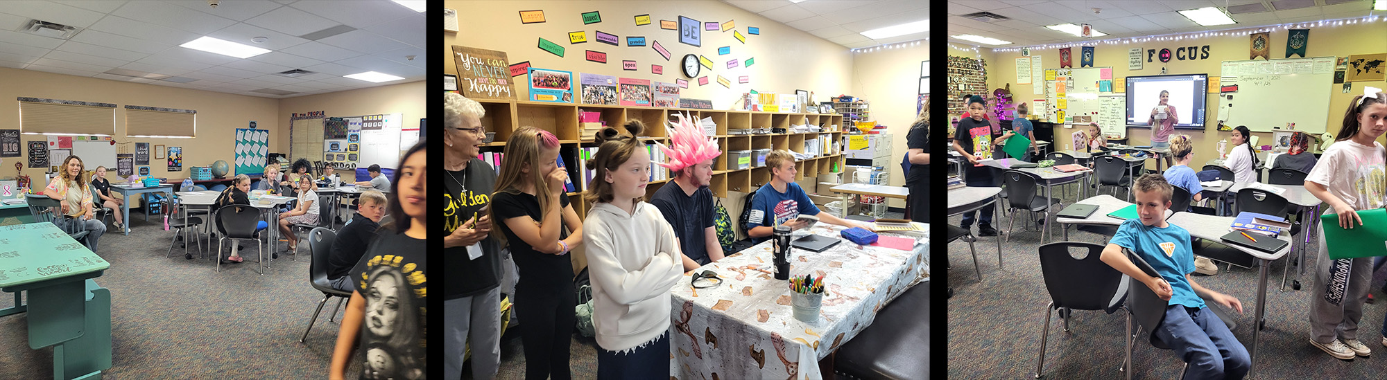 Students learning in class