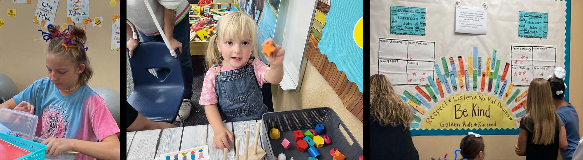 Students in thier classrooms