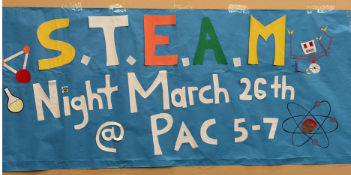 STEAM Night March 26 at PAC 5-7 poster