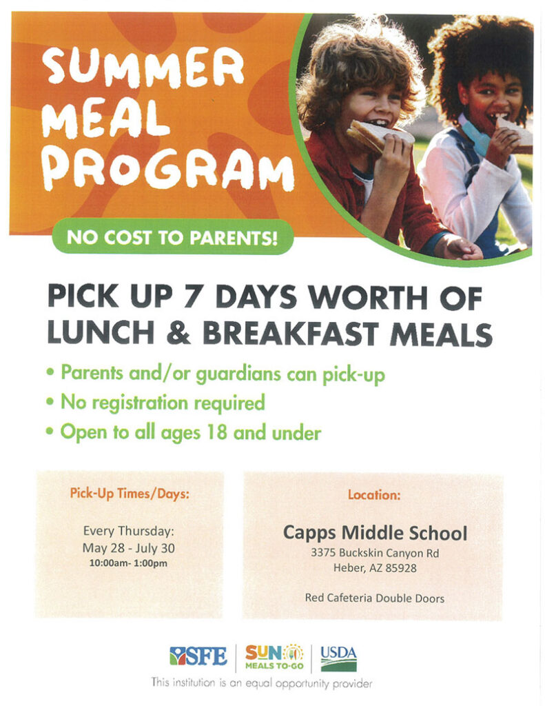 Summer Meal Program flyer