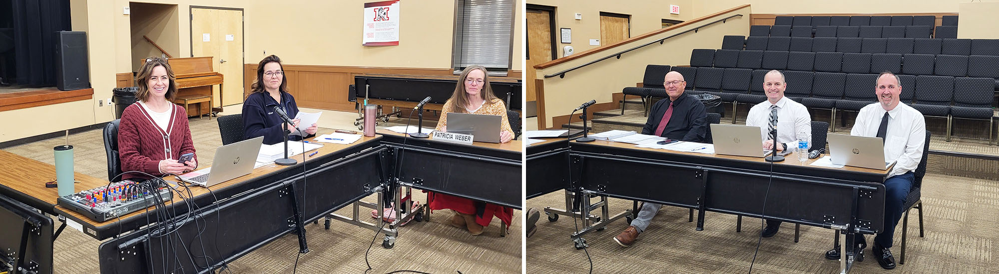 2025-2026 school board members during a meeting