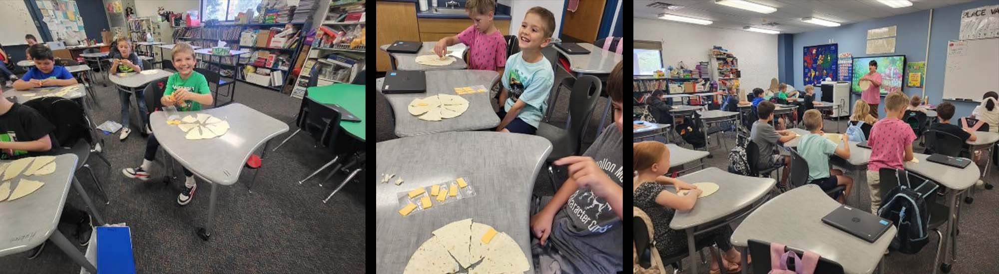 Students in classrooms learning