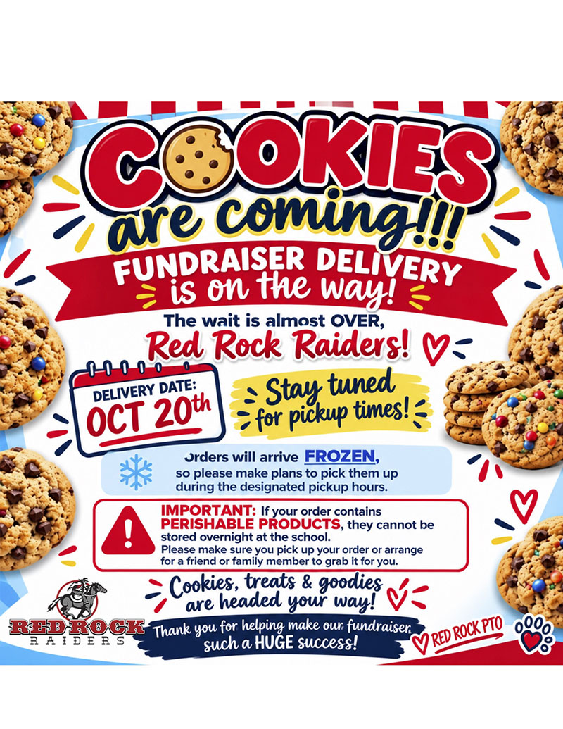 Cookies are Coming Fundraiser flyer