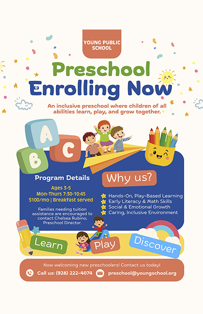 Young Public Preschool Flyer Preschool Enrolling Now flyer