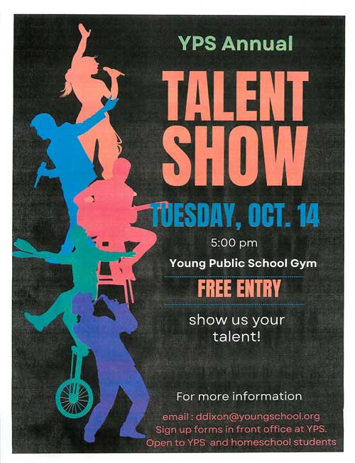 Talent Show Oct 14 information from the article