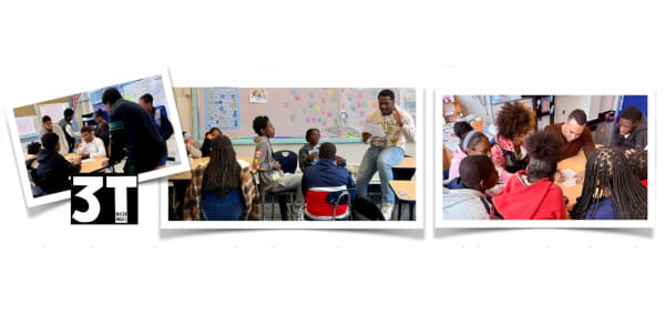 Collage of students at the 3T Writing Workshops