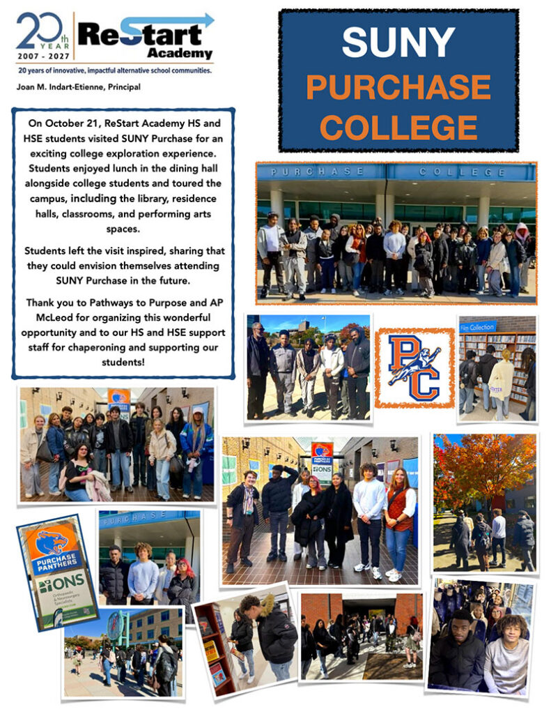 SUNY Purchase College photo collage poster